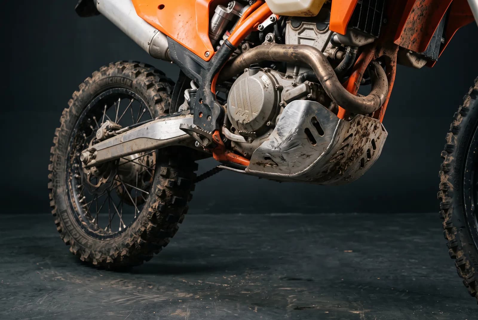 Detail van een KTM EXC